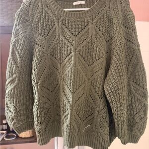 Maurices Sage Green Textured Sweater